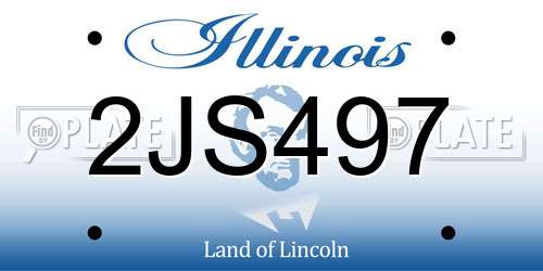 2JS497 Illinois License Plate
