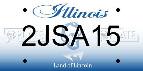 2JSA15 Illinois License Plate