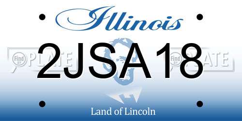 2JSA18 Illinois License Plate