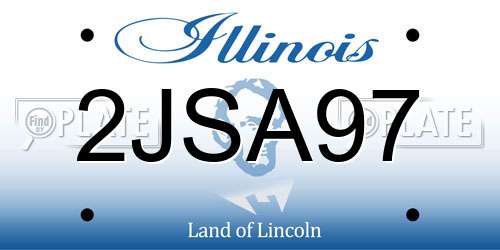 2JSA97 Illinois License Plate