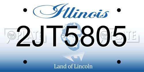 2JT5805 Illinois License Plate