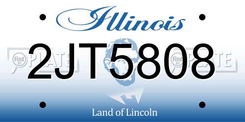 2JT5808 Illinois License Plate