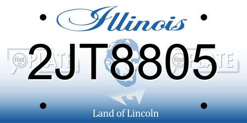 2JT8805 Illinois License Plate