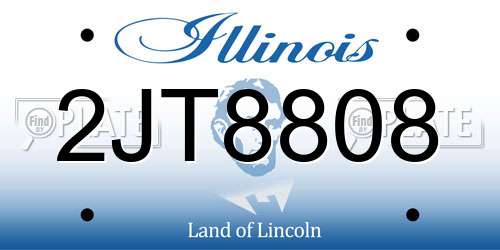 2JT8808 Illinois License Plate