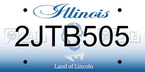 2JTB505 Illinois License Plate