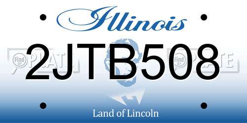 2JTB508 Illinois License Plate