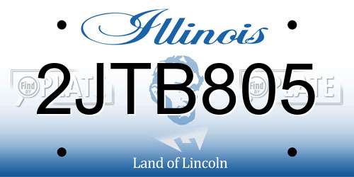 2JTB805 Illinois License Plate