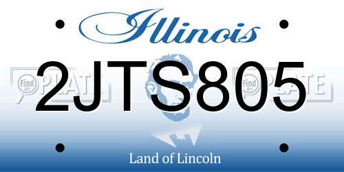 2JTS805 Illinois License Plate