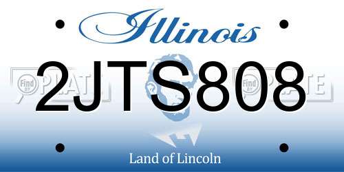 2JTS808 Illinois License Plate