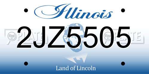 2JZ5505 Illinois License Plate