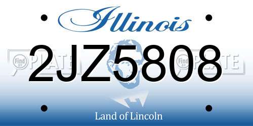 2JZ5808 Illinois License Plate