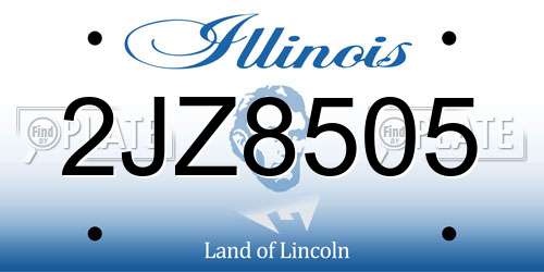 2JZ8505 Illinois License Plate