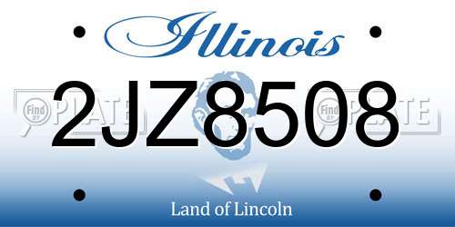 2JZ8508 Illinois License Plate