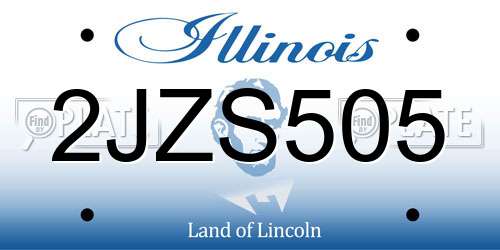 2JZS505 Illinois License Plate