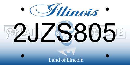 2JZS805 Illinois License Plate