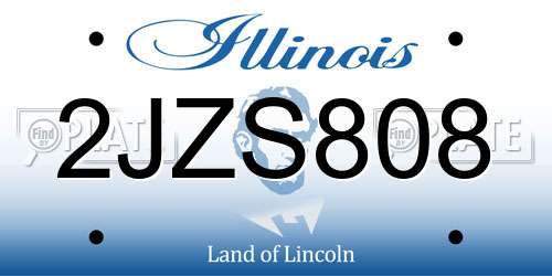 2JZS808 Illinois License Plate