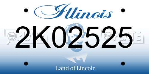 2K02525 Illinois License Plate