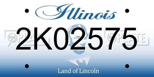 2K02575 Illinois License Plate