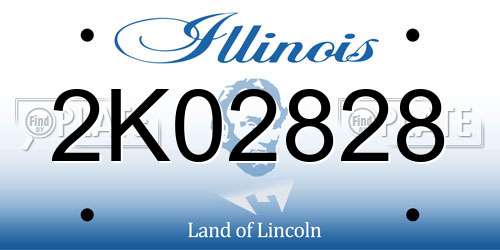 2K02828 Illinois License Plate