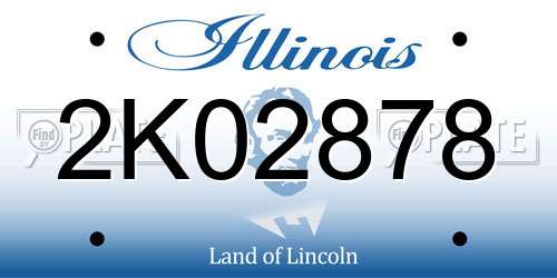 2K02878 Illinois License Plate