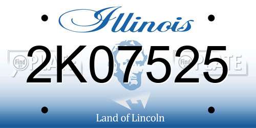 2K07525 Illinois License Plate