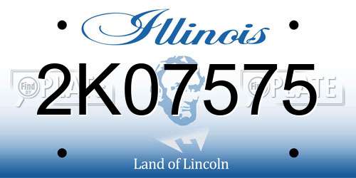 2K07575 Illinois License Plate
