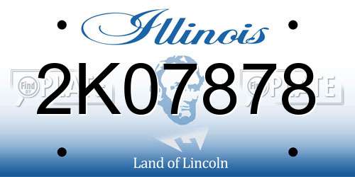 2K07878 Illinois License Plate