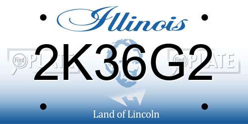 2K36G2 Illinois License Plate