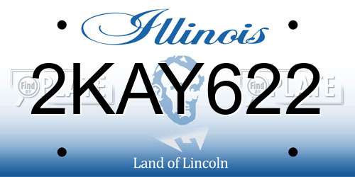 2KAY622 Illinois License Plate