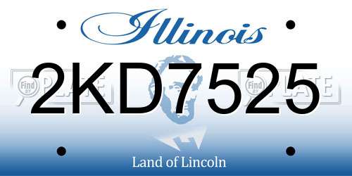 2KD7525 Illinois License Plate