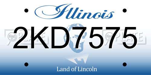 2KD7575 Illinois License Plate