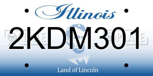 2KDM301 Illinois License Plate