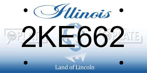 2KE662 Illinois License Plate