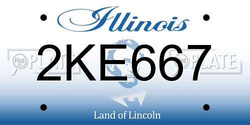 2KE667 Illinois License Plate