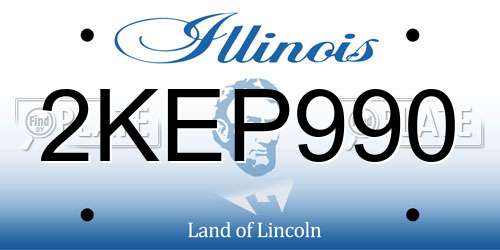 2KEP990 Illinois License Plate