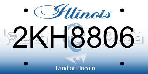 2KH8806 Illinois License Plate