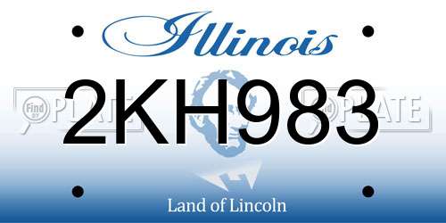 2KH983 Illinois License Plate