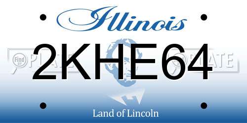 2KHE64 Illinois License Plate