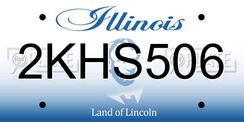 2KHS506 Illinois License Plate