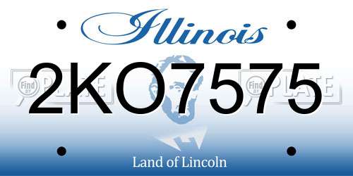 2KO7575 Illinois License Plate
