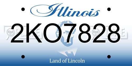 2KO7828 Illinois License Plate