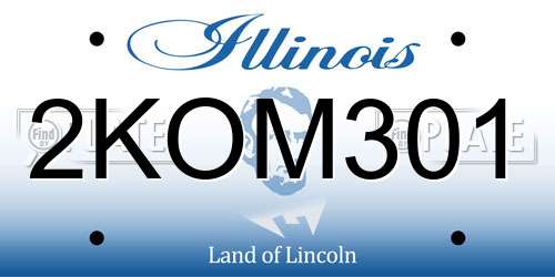 2KOM301 Illinois License Plate