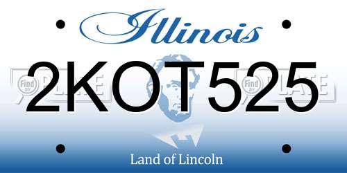 2KOT525 Illinois License Plate