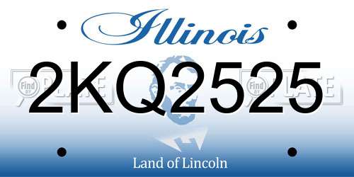 2KQ2525 Illinois License Plate