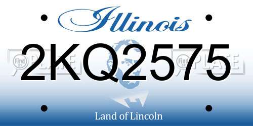 2KQ2575 Illinois License Plate