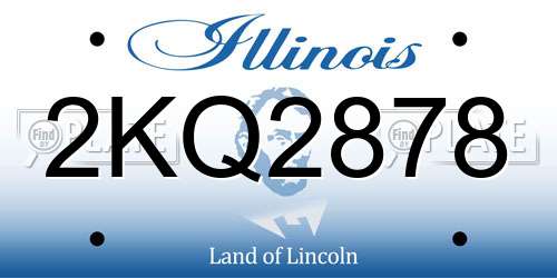 2KQ2878 Illinois License Plate