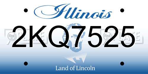 2KQ7525 Illinois License Plate