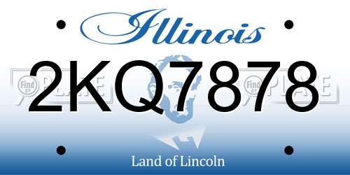 2KQ7878 Illinois License Plate