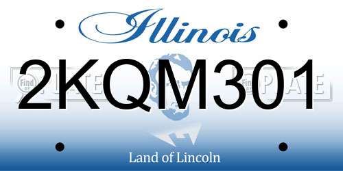 2KQM301 Illinois License Plate