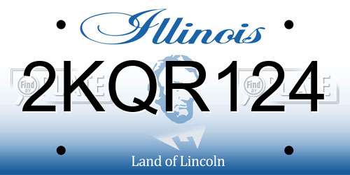 2KQR124 Illinois License Plate